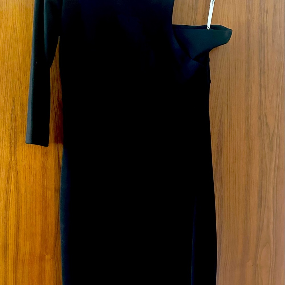 Versace Collection black, one shoulder dress with side zip, EU size 44 (US 8)